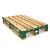 Two Way Soft Wood Reversible Pallet - Color: Brown Green