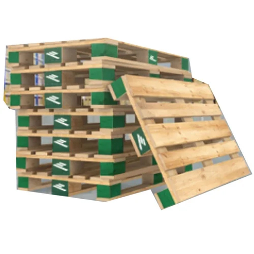 Four Way Open Boarded Wooden Pallet - Color: As Per Requirement