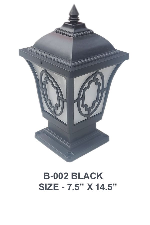 Garden Gate Light - Metal & Glass | Electric, High-efficiency, Color Customizable, 1-year Warranty For Enhanced Gate Area Illumination