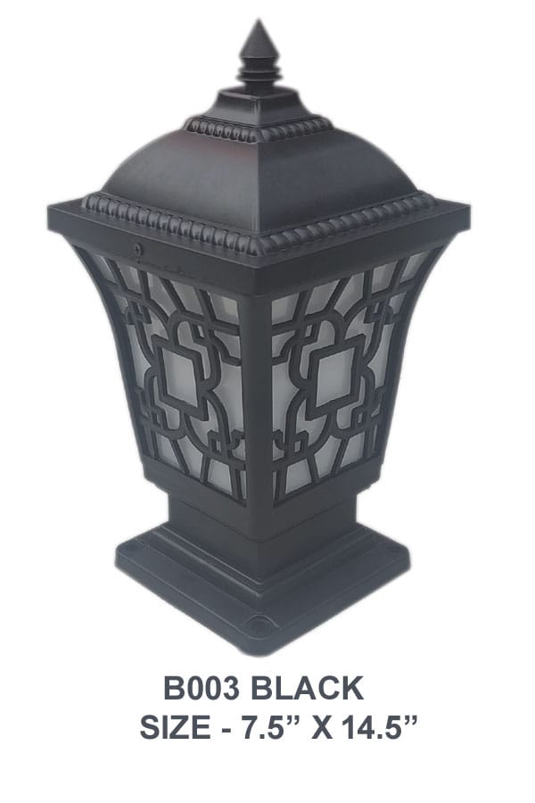 Garden Gate Light - Metal & Glass | Electric, High-efficiency, Color Customizable, 1-year Warranty For Enhanced Gate Area Illumination