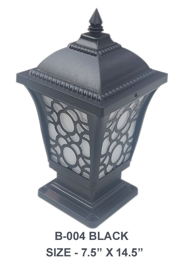 Garden Gate Light - Metal & Glass | Electric, High-efficiency, Color Customizable, 1-year Warranty For Enhanced Gate Area Illumination