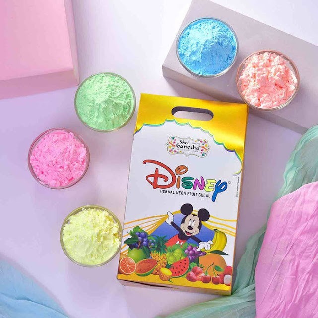 Disney Organic Holi Color Powder Skin-Friendly Gulal Non-Toxic Holi Colors Natural Holi Colors