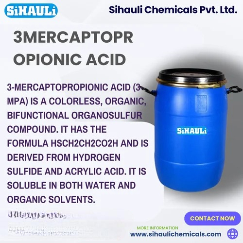 3 Mercaptopropionic Acid Manufacturers, Suppliers, Exporters From Vasai