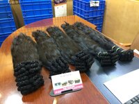 Soft And Silky Human Hair  Ponytail Extensions Weave Hair Extensions