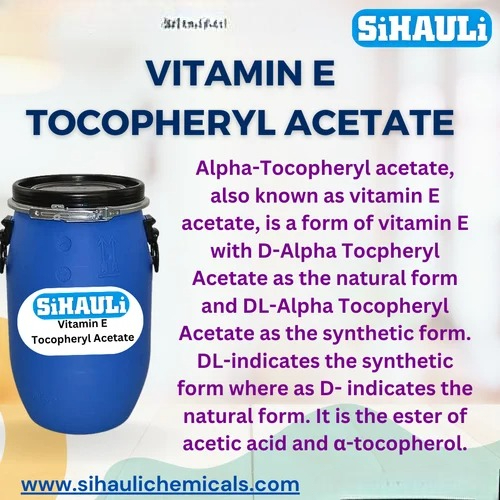 Vitamin E Tocopheryl Acetate Manufacturers, Suppliers, Exporters From Vasai
