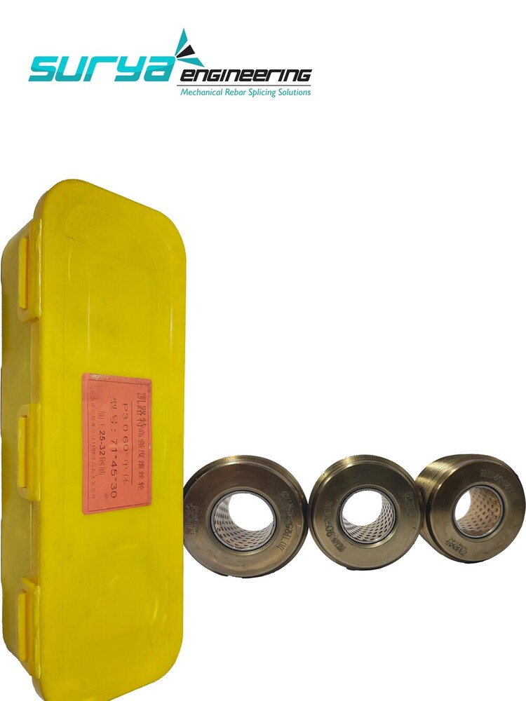 Threading Machine Roller - Cold Rolled Stainless Steel, Adjustable Rolling Heads For Varied Diameter Tmt Bars | Enhances Thread Strength