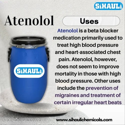 Atenolol Chemical acid Manufacturers, Suppliers, Exporters From Vasai Mumbai