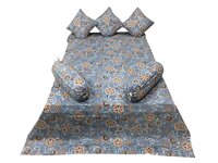 Screen Printed Cotton Diwan Set - Color: Multi