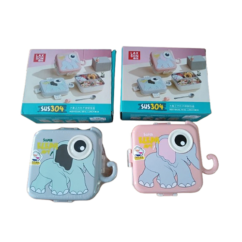 Stainless Steel Elephant Double Decker Stainless Steel Bento Box Ip-5 7115 - Coating Type: Ptfe-free