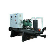 Water Cooled Screw Chiller For Industrial Usage - Color: White And Black