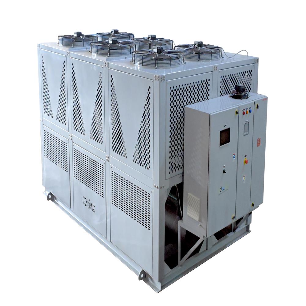 Air Cooled Scroll Chiller - Mild Steel, Standard Size, White Color | 415 Volt Power Supply, 1-Year Warranty, Industrial Use