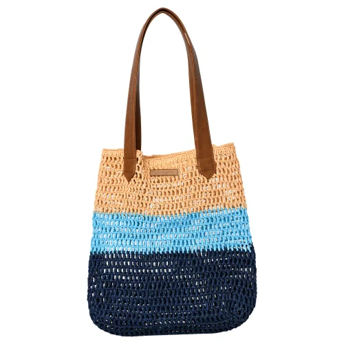 Knitted Ladies Raffia Tote Bags