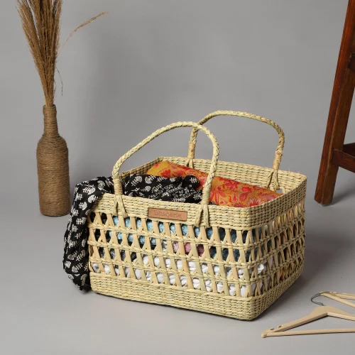 Premium Handmade Kauna Grass Storage Basket