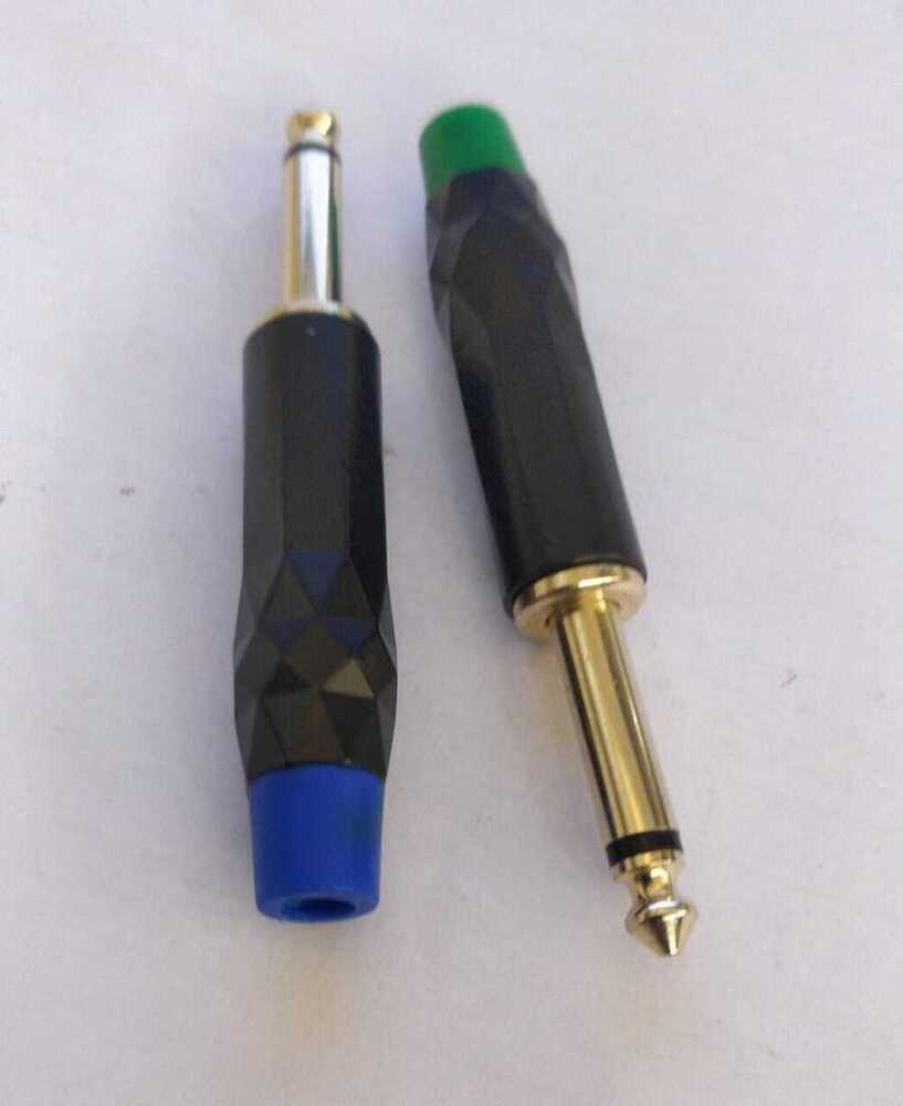 6.35MM MONO PLUG DIAMOND CUT METAL