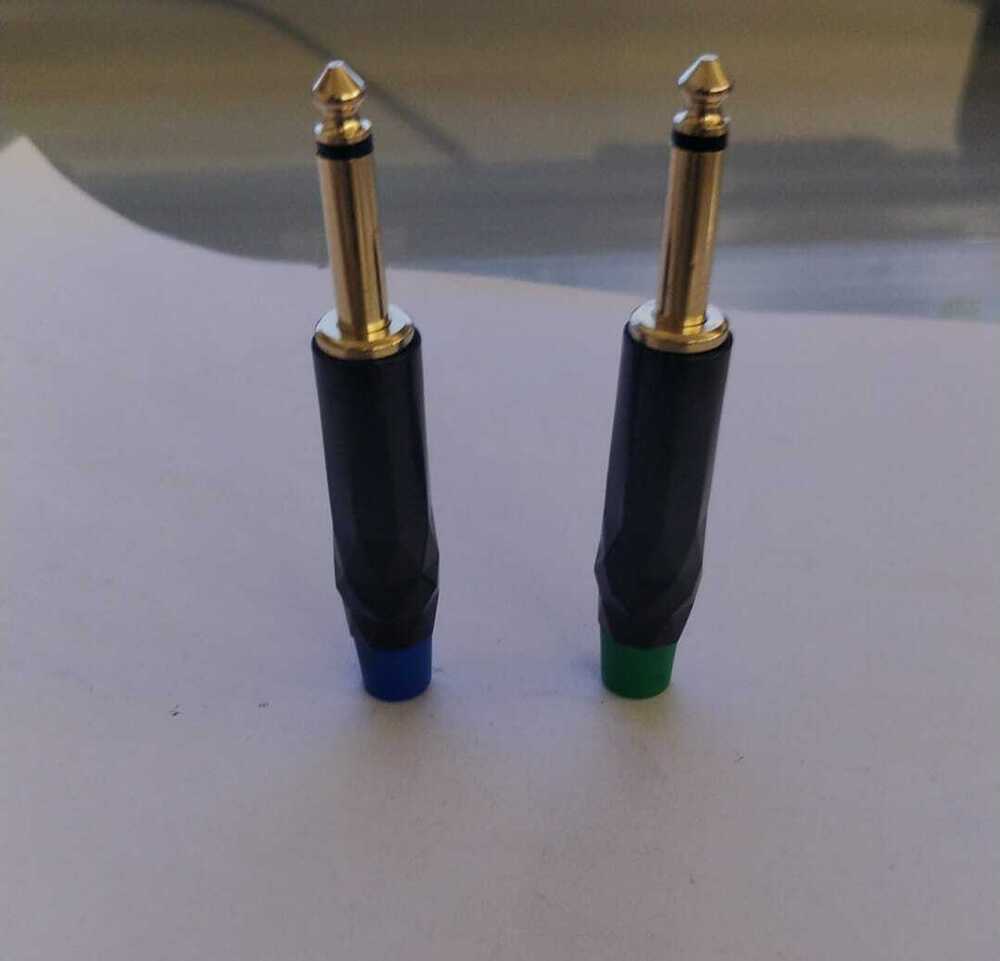 6.35MM MONO PLUG DIAMOND CUT METAL