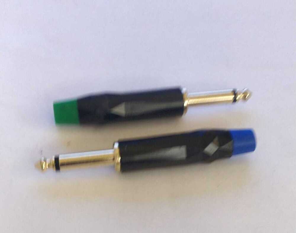 6.35MM MONO PLUG DIAMOND CUT METAL