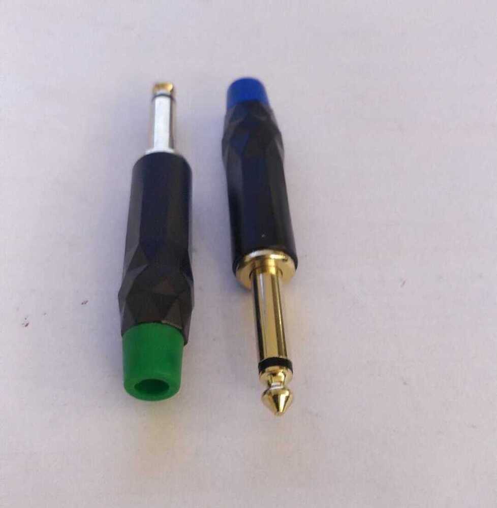 6.35MM MONO PLUG DIAMOND CUT METAL