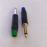 6.35MM MONO PLUG DIAMOND CUT METAL