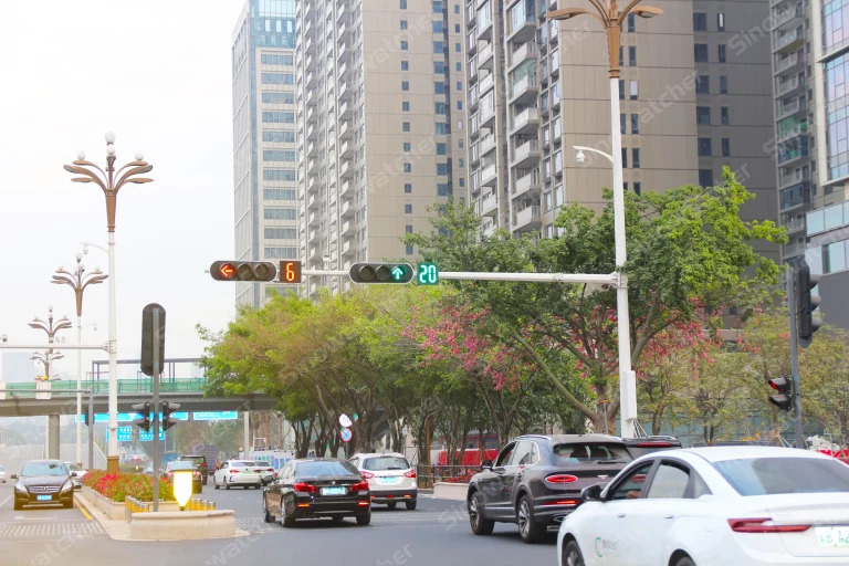 Traffic Light Octagonal Signal Pole - Color: Grey