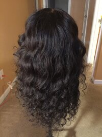 22 inch Premium Remy Indian Human Hair Lace Frontal Wig 13*4 Loose Curly Machine Double Weft Deep Wave Style