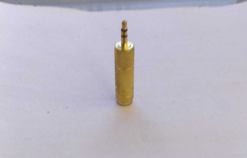 3.5MM STEREO PLUG TO 6.35MM JACK METAL GOLDEN