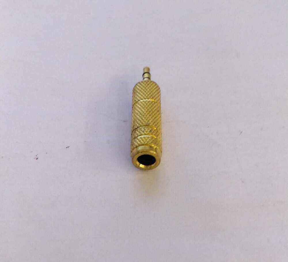 3.5MM STEREO PLUG TO 6.35MM JACK METAL GOLDEN