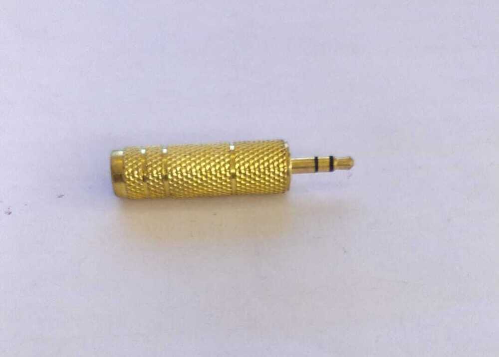 3.5MM STEREO PLUG TO 6.35MM JACK METAL GOLDEN