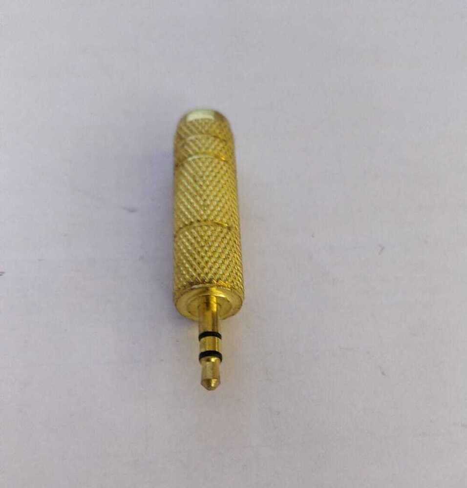 3.5MM STEREO PLUG TO 6.35MM JACK METAL GOLDEN