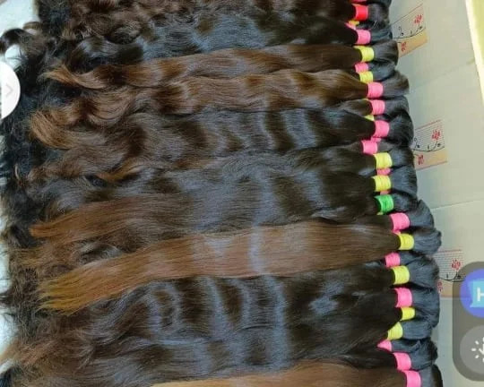 Cuticle Aligned Temple Remy Natural Black and Brown Raw Hair Bundle Human Hair Extension for Wigs and Wefts