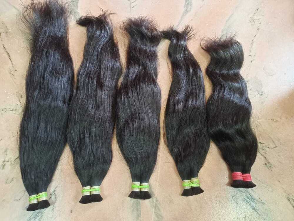 Cuticle Aligned Temple Remy Natural Black and Brown Raw Hair Bundle Human Hair Extension for Wigs and Wefts