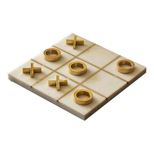 Tic Tac Toe in White And Gold