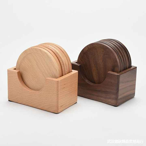 Charming Artistic Walnut Coasters