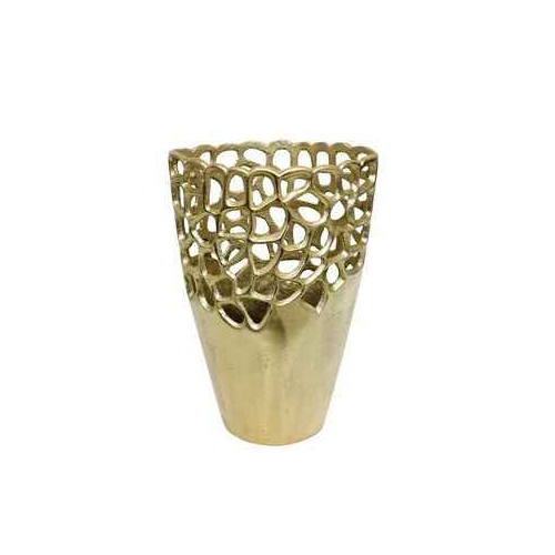 Coral Aluminum Gold Vase Luxury Handmade Metal Vase Premium Quality Wedding Home Office Tabletop