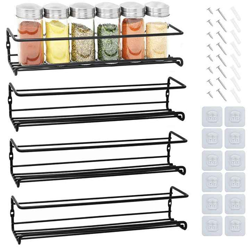 Smooth Pull out Spice Rack Organizer Metal Pull out Rack
