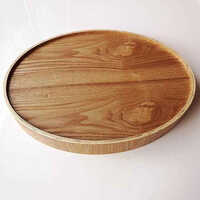 Wooden Round Tray Big Serving Tray