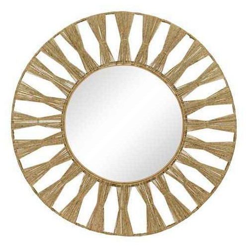 Single Round Jute Mirror