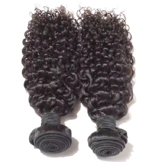 Temple Remy Natural Black Color Curly Human Weft Hair extensions High Quality Weft Hair For Wigs