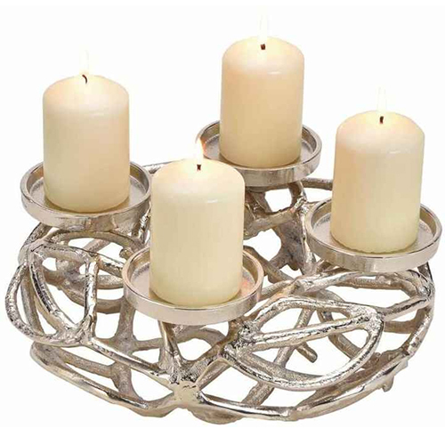 Small Single Round Golden Tea Light Candle Holder