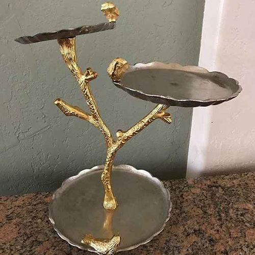 Gold Plated Stainless Steel Cake Stand