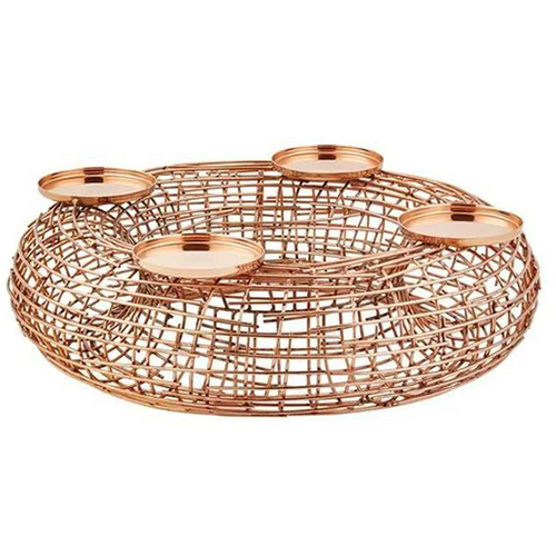 Copper Tea Light Candle Holder
