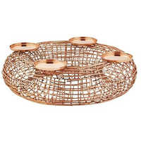 Copper Tea Light Candle Holder - Finishing: Polishing