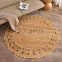 Modern Home Jute Rug Mat - Back Material: Anti-slip Latex
