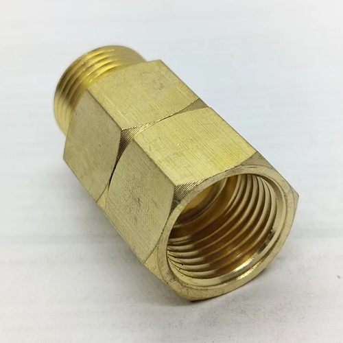 Hexagonal Brass Female Adapter - Color: Golden