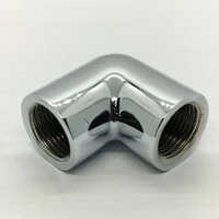 3-8 Inch Brass Female Elbow - Color: Silver