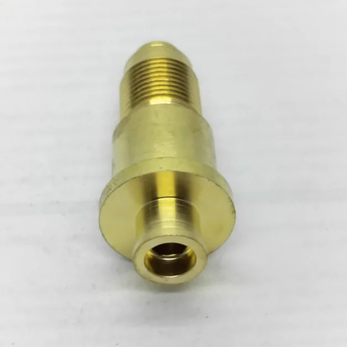 Brass Male Connector - Brass Material, Customized Sizes, Golden Color, Polished Surface Treatment | Industrial Use, Corrosion And Wear Resistant