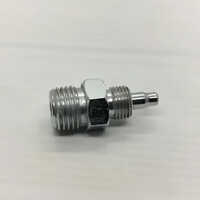 6.00 Mm Brass Male Connector - Color: Silver