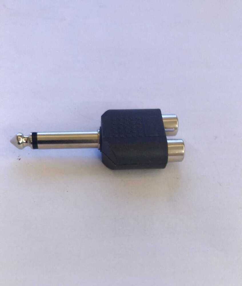 6.35 MM PLUG - 2 RCA JACK