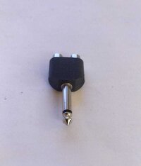 6.35 MM PLUG - 2 RCA JACK