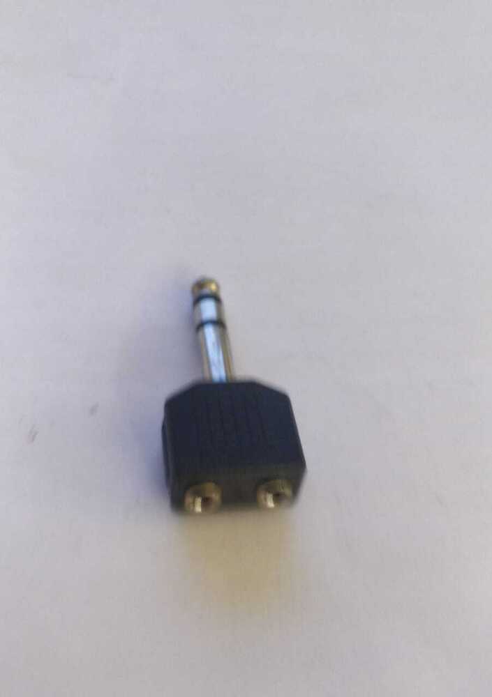 6.35MM STEREO PLUG TO 2 3.5MM JACK
