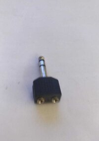 6.35MM STEREO PLUG TO 2 3.5MM JACK